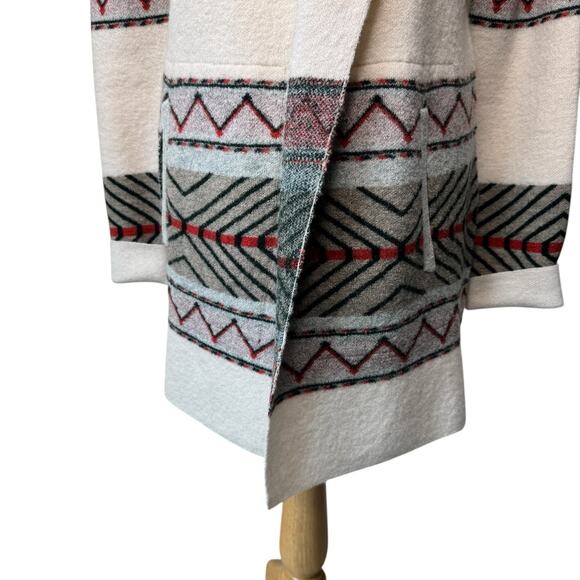 TOAD & CO Merino Heartfelt Hoodie Cream Stripes Medium - Picture 6 of 10